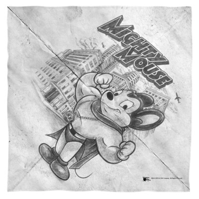 Mighty Mouse ''Sketch'' Bandana - 22'' x 22''