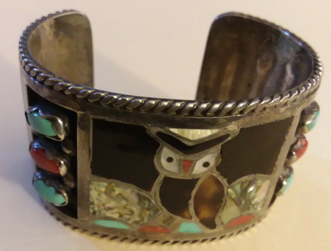 Ghost Inlay Extremely Rare Vintage Native American Navajo Turquoise Sterling Silver Bracelet Ghost Inlay Extremely Rare Vintage Native American Navajo Turquoise Sterling Silver Bracelet