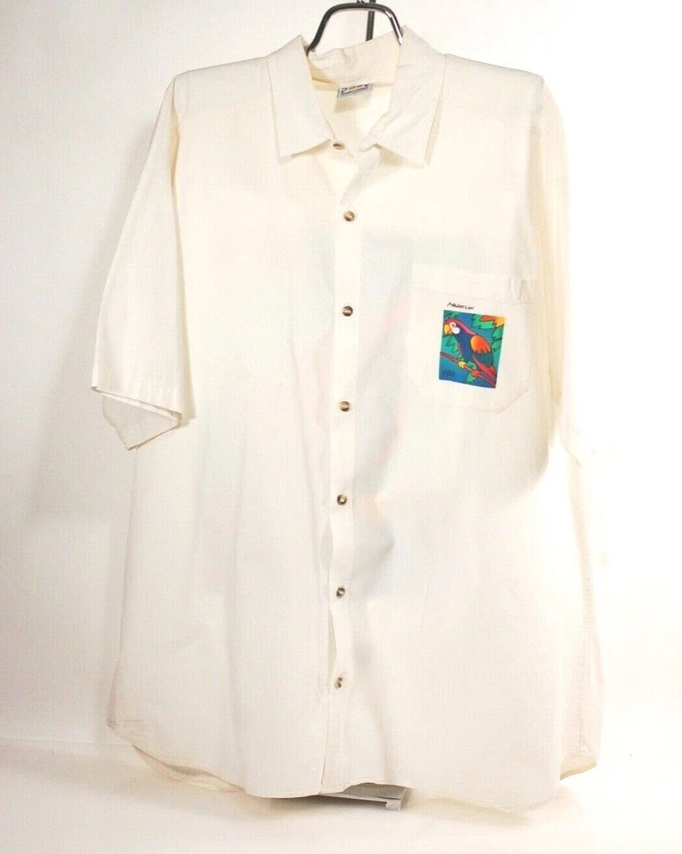 Camisa De Colección Para Hombre Mazatlán Tropical Estampado de Pájaros Abotonada XXL por Peer Foto 3 de 4