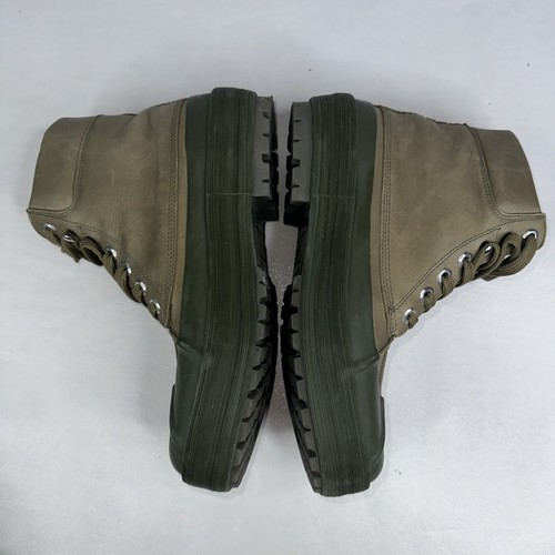 JACQUEMUS Les Meuniers Leather Ankle Boots Size 39 EUC Green - Picture 8 of 10