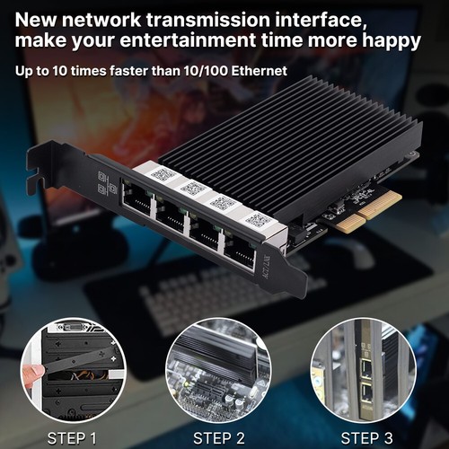 Scheda di interfaccia di rete Gigabit 4 porte per scheda di rete Intel I226 Gigabit Ethernet desktop - Foto 6 di 6