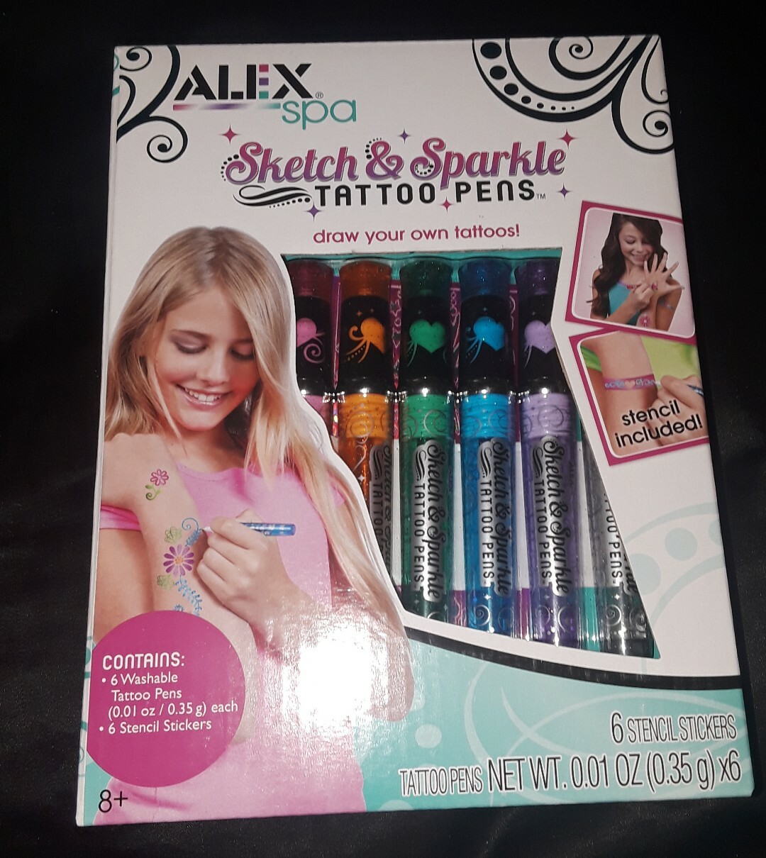 Alex Spa Sketch And Sparkle Tattoo Pens Draw Your Own Tattoos Diy Kids Ages 8