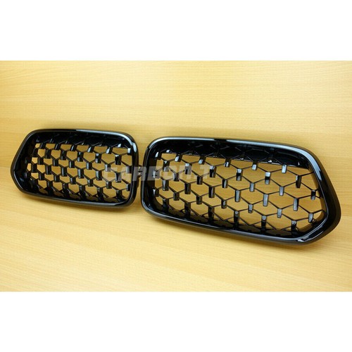 For BMW F39 X2 Sport Diamond Design Glossy Black Front Grill Grille 2018-2020 - Picture 4 of 8