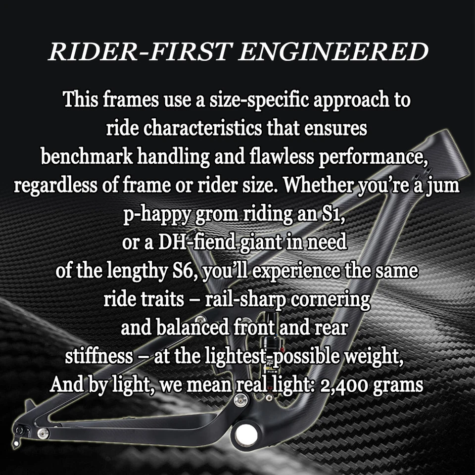 29er Full Suspension Carbon Fiber Mountain Bike Frame AM MTB Fiber 142*12mm - Image 4 of 4