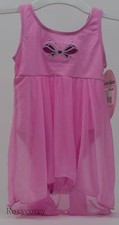 Jacques Moret Pink Sleeveless Babydoll Leotards Bow Attached Skirt Size XS 4/5