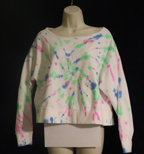 Top de pijama de felpa francesa de algodón Jenni, tie dye swirl xs - Imagen 1 de 2