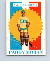 VINTAGE HOCKEY CARD  topps 1960-61 ALL TIME GREAT PADDY MORAN QUEBEC ACE NO1234