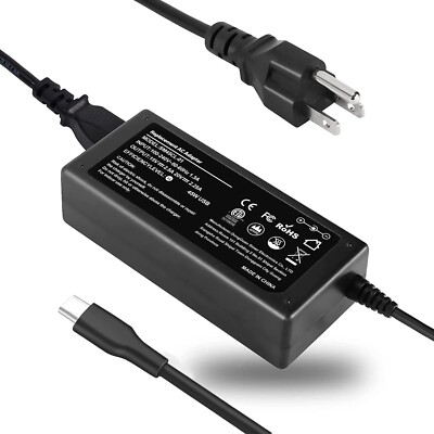Cargador De Computadora Portatil Usb-c Para Samsung Plu Pro Adaptador Chromebook