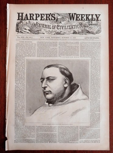 Cuban Revolution NYC Stock Exchange Harper's Reconstruction newspaper 1869 issue - Picture 2 of 14
