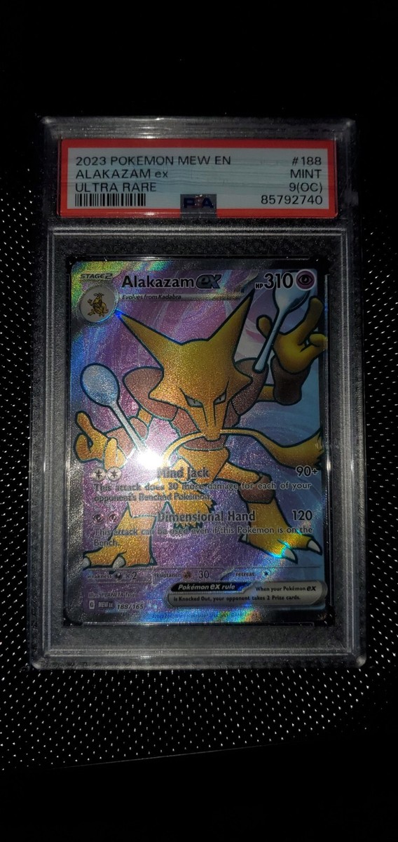 Alakazam Full Art Ultra Rare 188/165 Pokemon TCG Pokémon 151 PSA 9