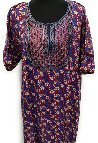 INDIAN Kaftan Tunic Holiday Dress Beach Cover up Dubai Abaya .FARASHA.COTTON - Picture 65 of 83