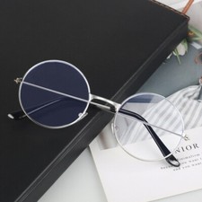 Blue Light Blocking Round Metal Frame Womens Mens Glasses Computer Gaming New
