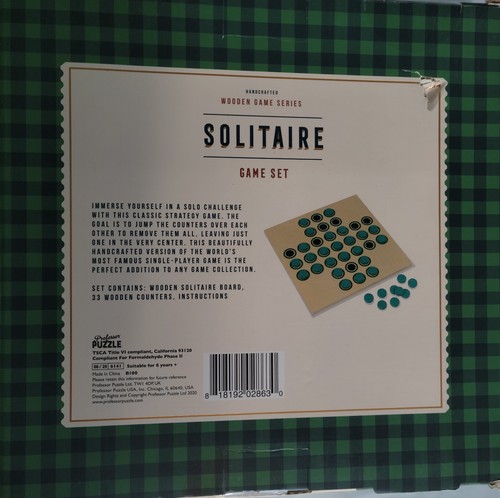Juego Solitario Hecho a Mano Madera Profesor Puzzle Viaje de Verano - Imagen 8 de 9