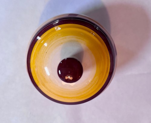Cream & Sugar Vernon Ware Vernonkilns Organdie Yellow Brown Plaid w/ Lid Vintage - Picture 6 of 10