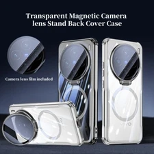 Clear Magnetic lens Stand Back Case For vivo X200 Ultra / X200 Pro mini / X200S