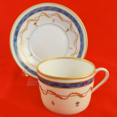 VIEUX PARIS BLUE by Haviland Limoges Cup & Saucer NEW NEVER USED
