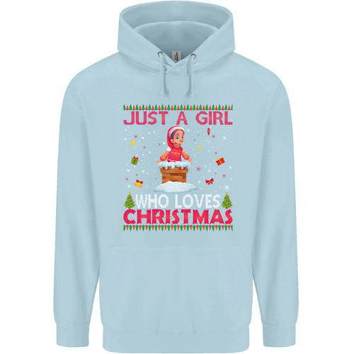 Just a Girl Who Loves Christmas Funny Childrens Kids Hoodie - Picture 32 of 68