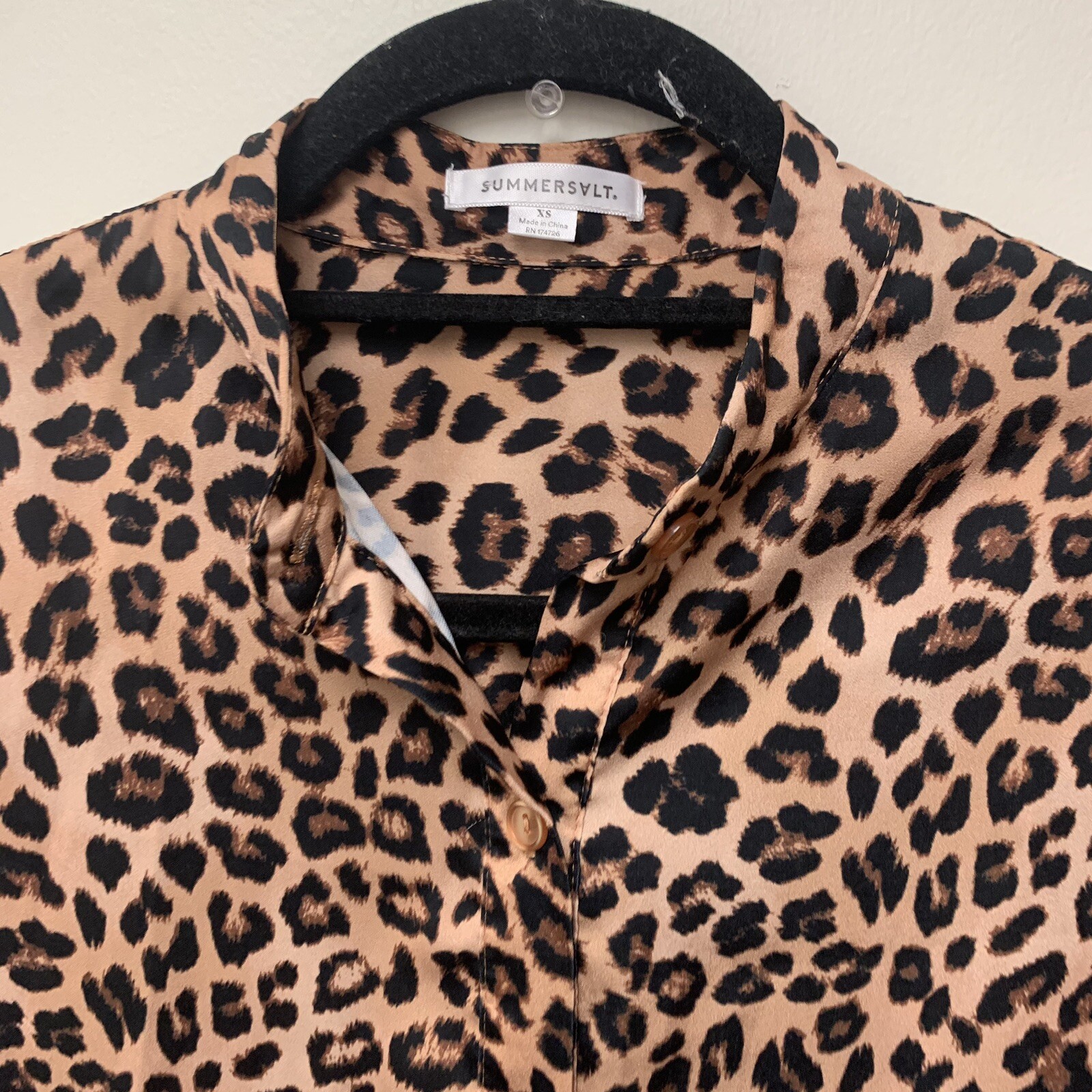 Summersalt Short Effortless Leopard Shirtdress - image 5