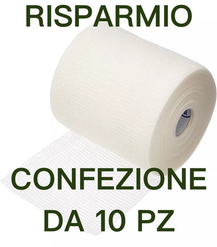 Benda Elastica Coesiva CONF. 10 PEZZI 20 Mt x 10 Cm Medicazioni Pronto Soccorso