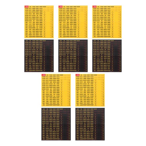 10 Sheets Circuit Breaker Tags Office Labels for Electrical Panel