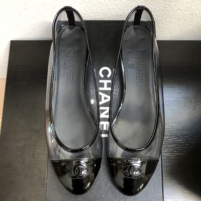 chanel clear flats