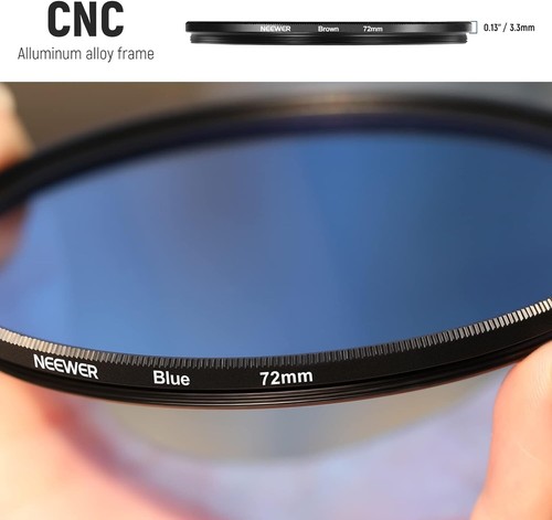 NEEWER 9PCS Full Color Lens Filter Set, 72Mm Resin Lens Filters with Red, Orange - Picture 6 of 18