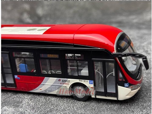 Autobus Pechino 1/64 nuova versione di Little Red Fish 1 strada in lega pressofusa modellino auto - Foto 9 di 14