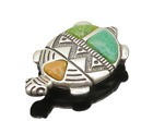 Turquoise Turtle Brooch Pin Bp7268 Carolyn Pollack Relios 925 Silver Vintage