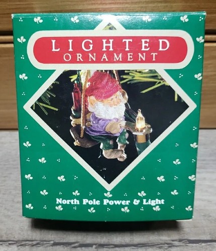 Hallmark Keepsake Magic Lighted Ornament North Pole Power & Light 1987 With Box - Picture 10 of 12