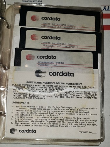 Rare Vintage Cordata Intellipress Fonts + DOS 25 - 5.25" Discs Binder - Picture 9 of 12