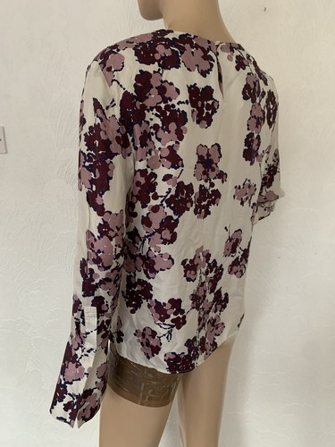 THE FOLD Ellesmere Floral Print Pure Silk Blouse UK 10 US 6 Small RARE SOLD OUT - Picture 12 of 20