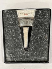 VTG Detecto Atomic Mid Century Bathroom Scale USA Black  Chrome Metal Working