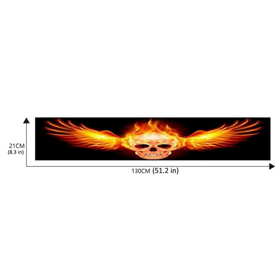 Calcomanía impermeable para parabrisas delantero de coche ventana ojo amarillo calavera Foto 3 de 4