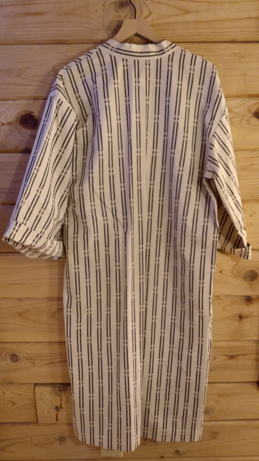 Universal Thread Natural Navy Striped Coastal Boh… - image 2