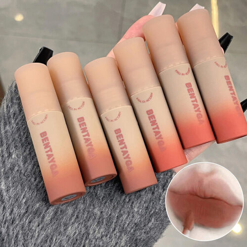 Lip Gloss Samt Matt Lippenstift Langhaltend Makeup Lippenstift Schlamm Kosmeti % - Picture 4 of 25