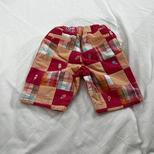 Gymboree Girls Size 6 Ice Cream Quilt Fabric Shorts Pink/Orange Adjustable Waist - Picture 14 of 17