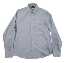 Michael Kors Button Up Shirt Men's Large Blue Floral Slim Fit EUC LN Old Money