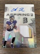 2016 Panini Spectra #APA-CM Chris Moore Aspiring Patch Autographs #/199
