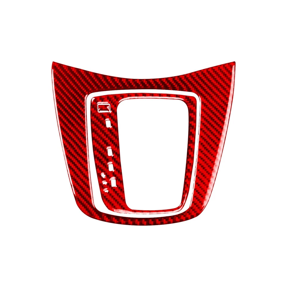 Juego de paneles de palanca de cambios interior de fibra de carbono rojo para Hyundai Genesis Coupé 13-16 Foto 2 de 4