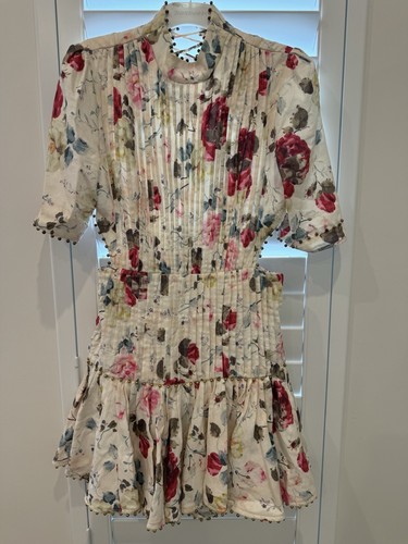 RARE Zimmerman Runway Mischief Corset Laced Mini Dress Size 3 - Picture 7 of 13