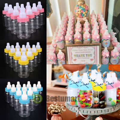 24x Fillable Bottles Baby Shower Favor Candy Bottle Party Table Boy Girl AU~