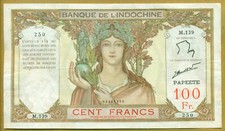 Indochina PAPEETE Tahiti ND (1939-1965) - 100 Fr. Pick 14.