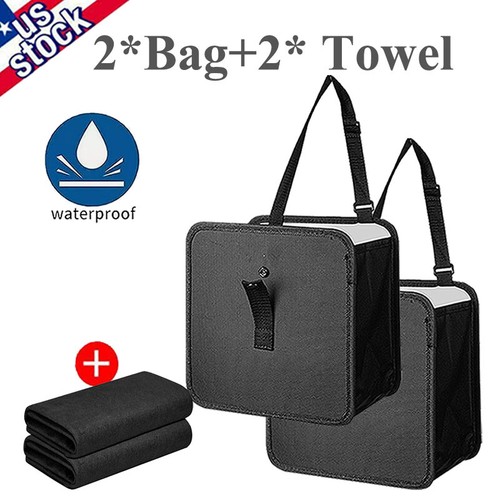 Foldable Portable Auto Car Trash Can Garbage Litter Bin Bag Organizer Leak Proof - 第 19/19 張圖片
