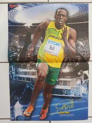Bravo Sport POSTER Usain Bolt Lightning Bolt Leichtathletik Weltrekord Olympia
