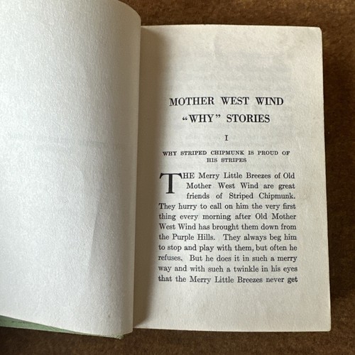 Antique MOTHER WEST WIND "WHY" STORIES Thorton W. Burgess 1915 HC Illustrated - Picture 9 of 24