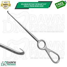 Volkman Retractor Blunt 8.5" Single Prong Bone Hook Surgical Instrument German G