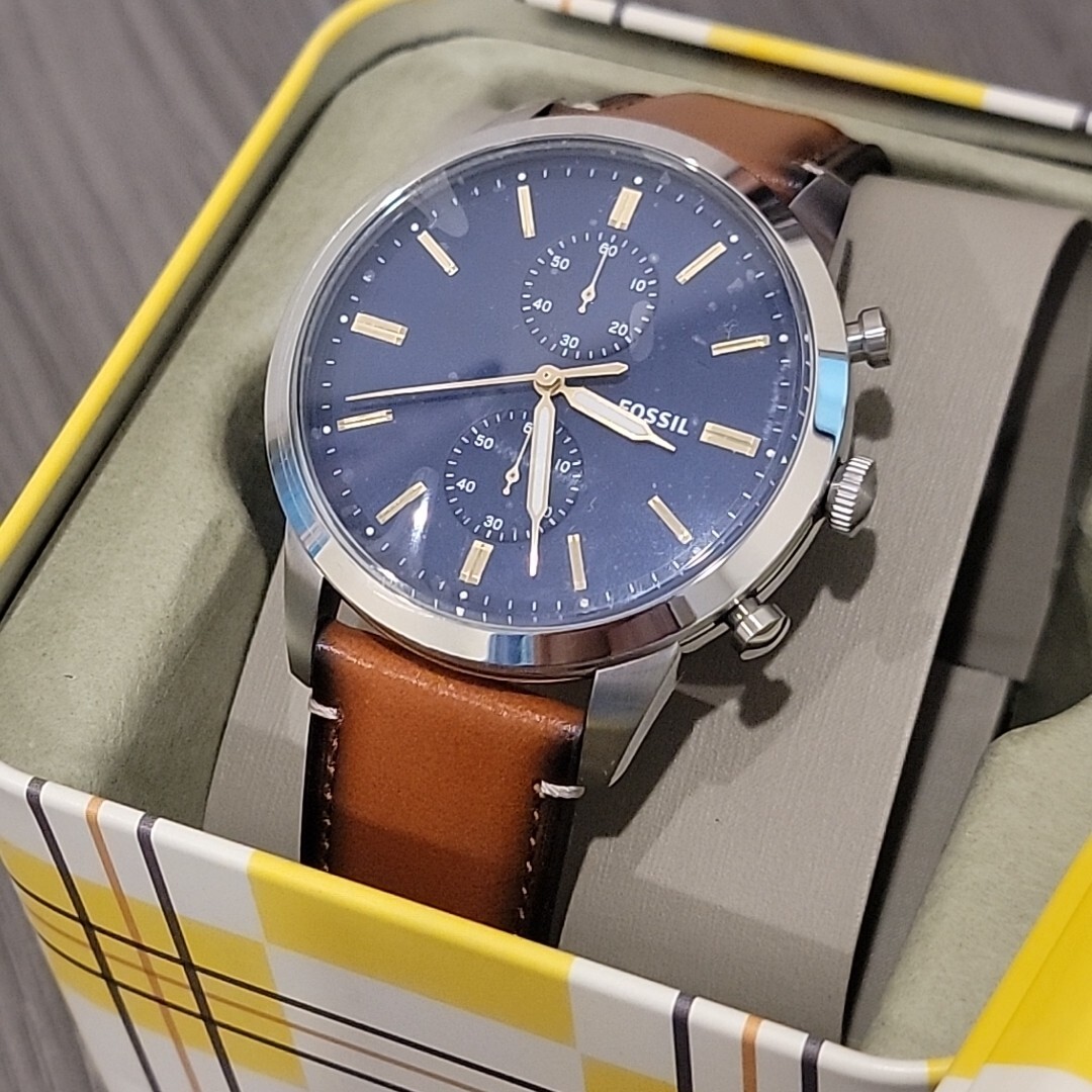 Fossil Men's Townsman Quartz Stainless Steel Leather Chronograph