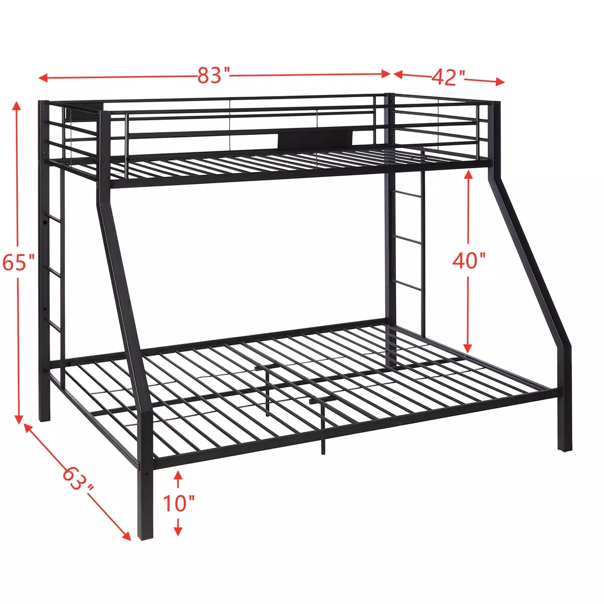 Twin xl bunk bed dimensions online