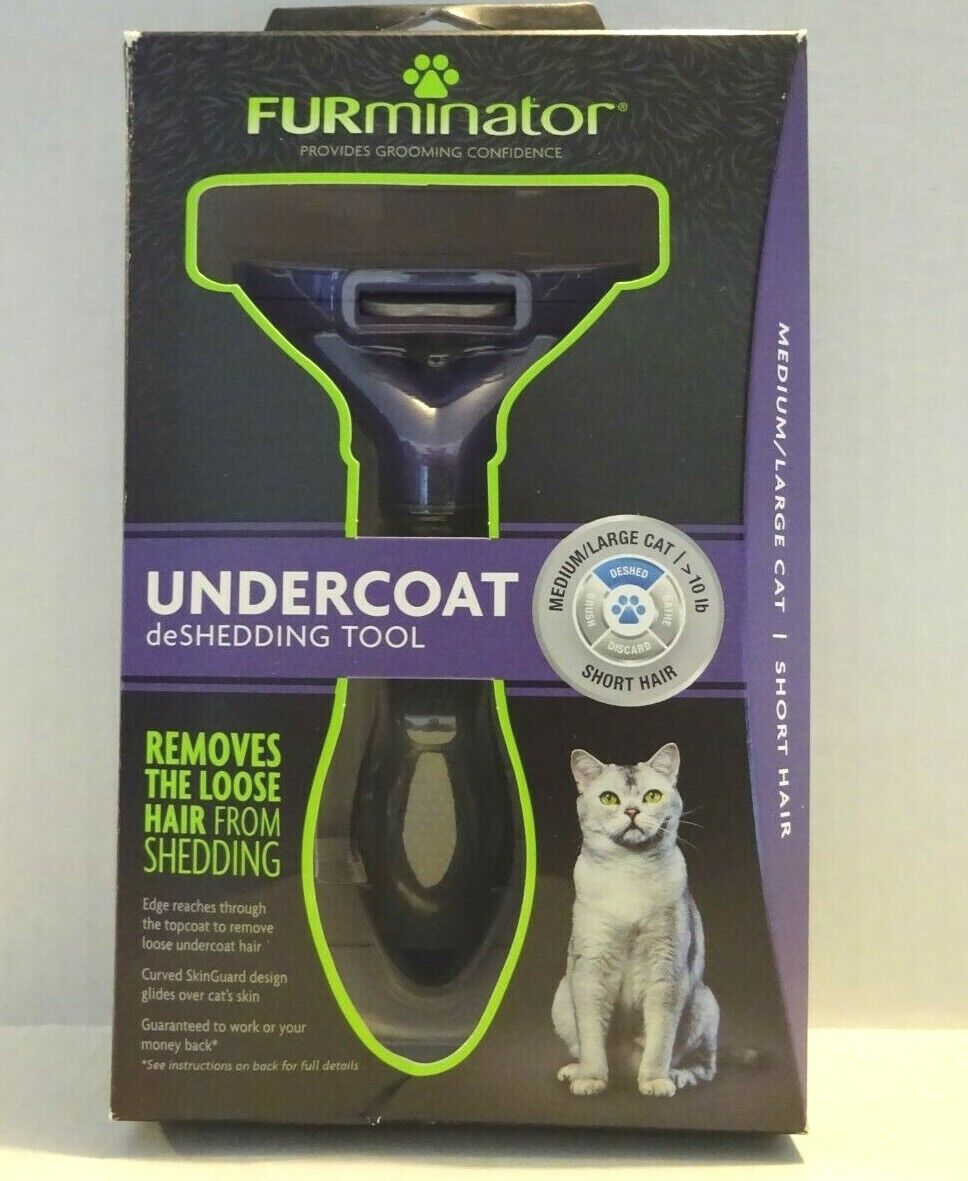 FURminator Undercoat DeShedding Tool- Med/Lg Cat, Short Hair. New, Sealed