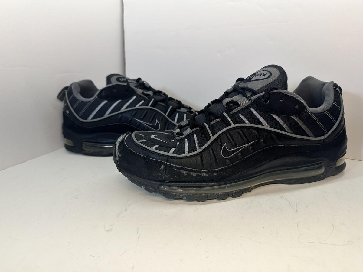 Nike Air Max 98 Shoes Black Smoke Grey Mens Size 11 Sneakers